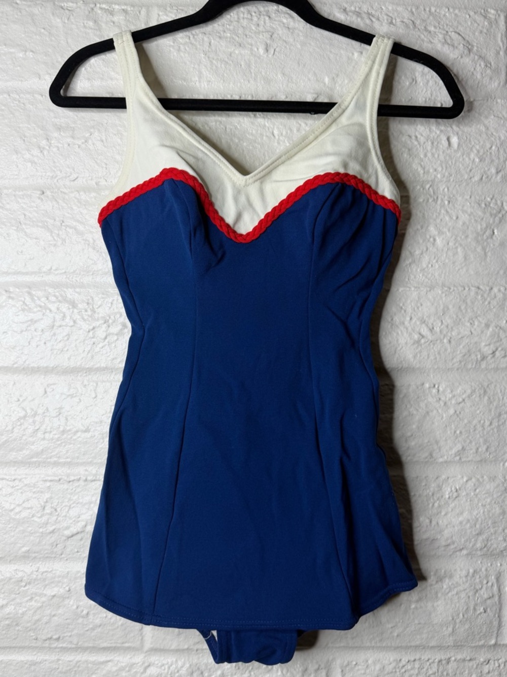 Vintage 1950s Bathing Suit Union USA Made Red White Blue